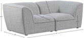 Miramar Grey Modular Loveseat - 683Grey-S76 - Vega Furniture