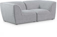 Miramar Grey Modular Loveseat - 683Grey-S76 - Vega Furniture