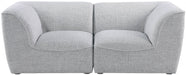 Miramar Grey Modular Loveseat - 683Grey-S76 - Vega Furniture