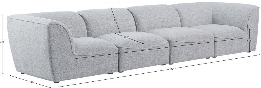 Miramar Grey Modular Sofa - 683Grey-S142 - Vega Furniture