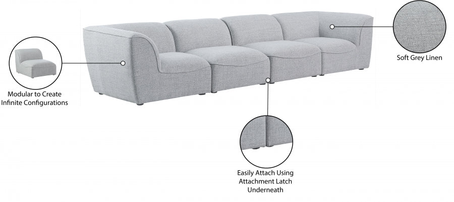 Miramar Grey Modular Sofa - 683Grey-S142 - Vega Furniture