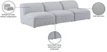 Miramar Grey Modular Sofa - 683Grey-S99 - Vega Furniture