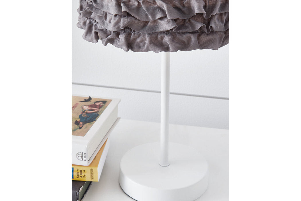 Mirette Gray/White Table Lamp - L857824 - Vega Furniture