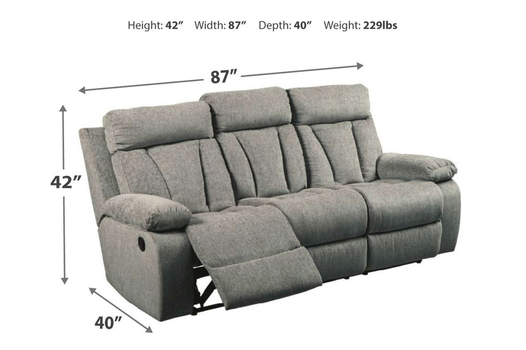 Mitchiner Fog Reclining Sofa with Drop Down Table - 7620489 - Vega Furniture