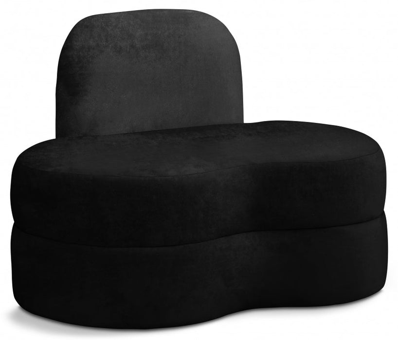 Mitzy Black Velvet Chair - 606Black-C - Vega Furniture