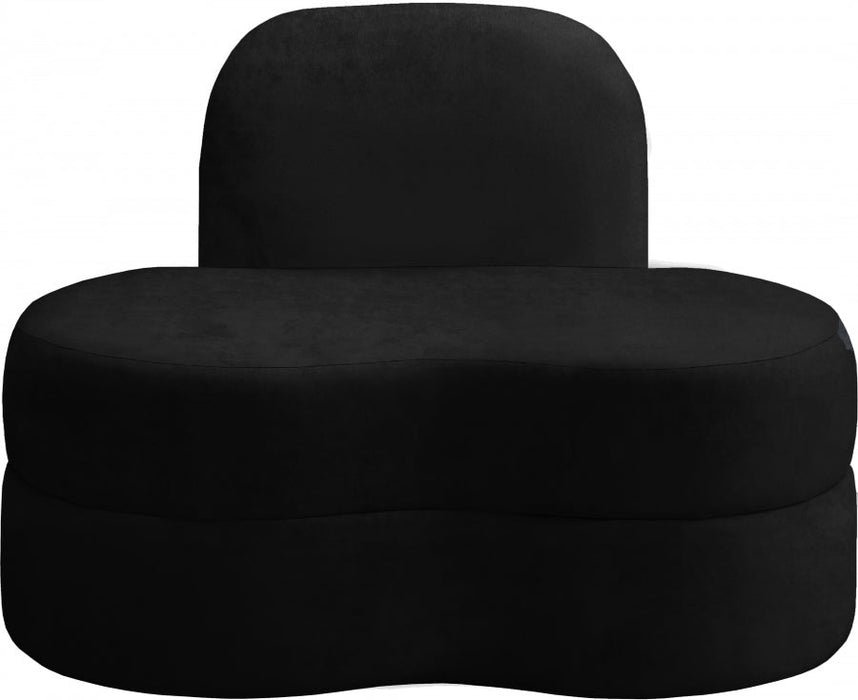 Mitzy Black Velvet Chair - 606Black-C - Vega Furniture