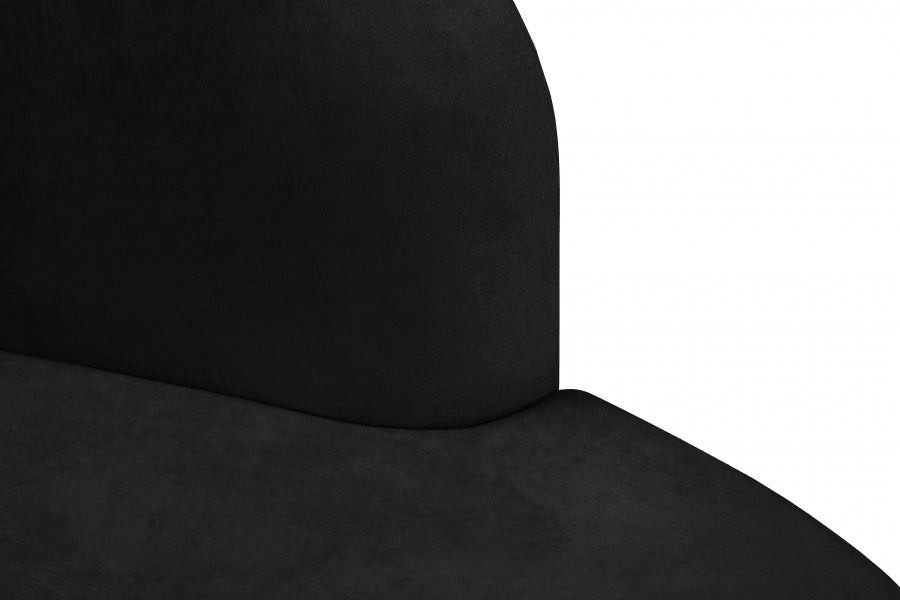 Mitzy Black Velvet Chair - 606Black-C - Vega Furniture