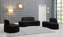 Mitzy Black Velvet Chair - 606Black-C - Vega Furniture