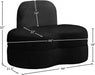 Mitzy Black Velvet Chair - 606Black-C - Vega Furniture
