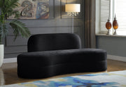 Mitzy Black Velvet Sofa - 606Black-S - Vega Furniture
