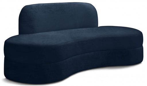 Mitzy Blue Velvet Sofa - 606Navy-S - Vega Furniture