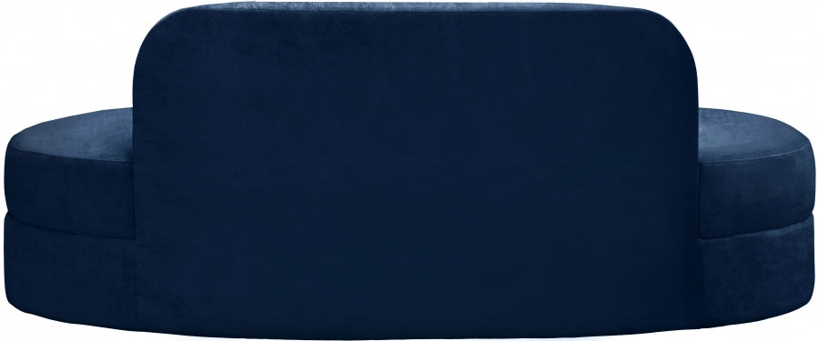 Mitzy Blue Velvet Sofa - 606Navy-S - Vega Furniture