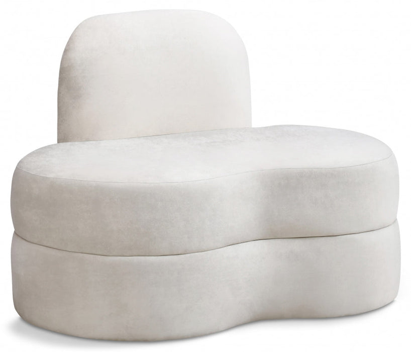 Mitzy Cream Velvet Chair - 606Cream-C - Vega Furniture