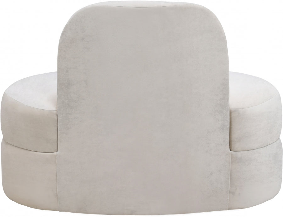 Mitzy Cream Velvet Chair - 606Cream-C - Vega Furniture