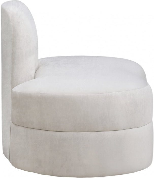 Mitzy Cream Velvet Chair - 606Cream-C - Vega Furniture