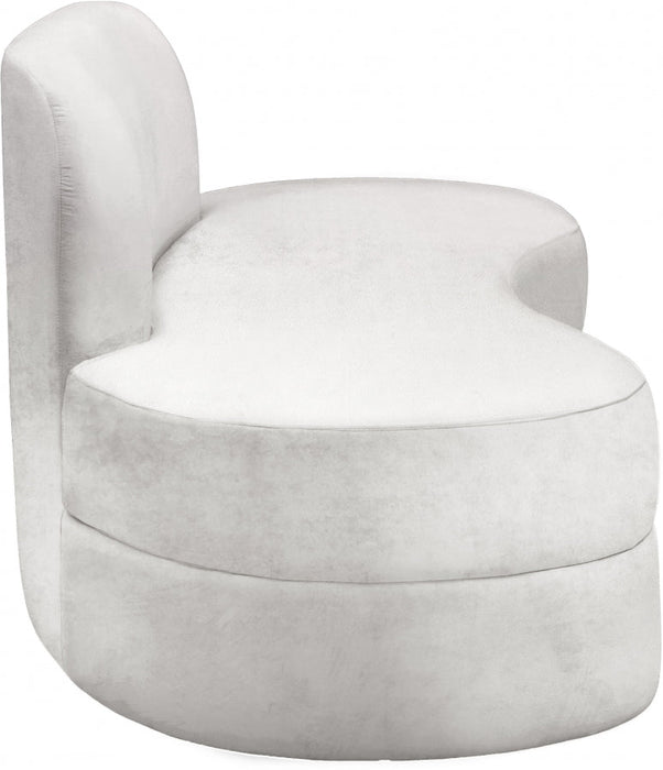 Mitzy Cream Velvet Sofa - 606Cream-S - Vega Furniture