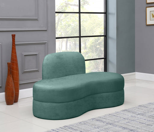 Mitzy Green Velvet Loveseat - 606Mint-L - Vega Furniture