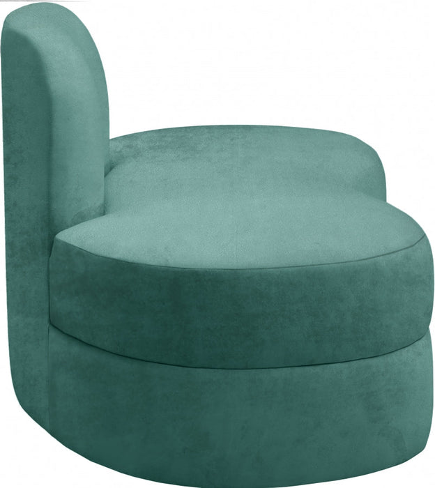 Mitzy Green Velvet Loveseat - 606Mint-L - Vega Furniture