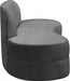 Mitzy Grey Velvet Sofa - 606Grey-S - Vega Furniture