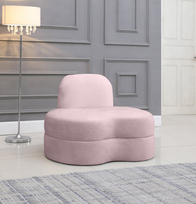 Mitzy Pink Velvet Chair - 606Pink-C - Vega Furniture