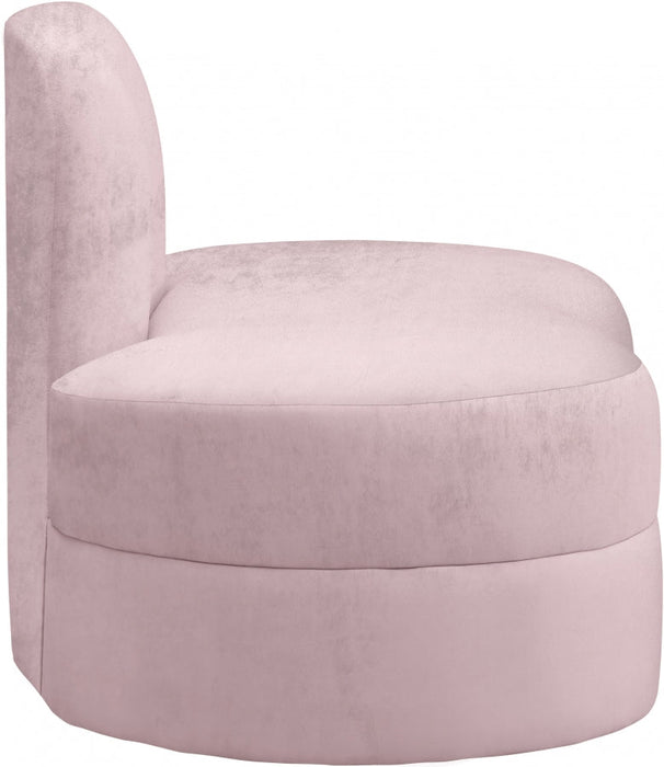 Mitzy Pink Velvet Chair - 606Pink-C - Vega Furniture