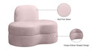 Mitzy Pink Velvet Chair - 606Pink-C - Vega Furniture