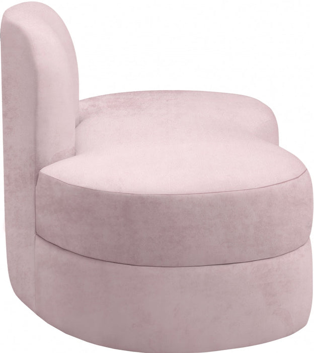 Mitzy Pink Velvet Loveseat - 606Pink-L - Vega Furniture