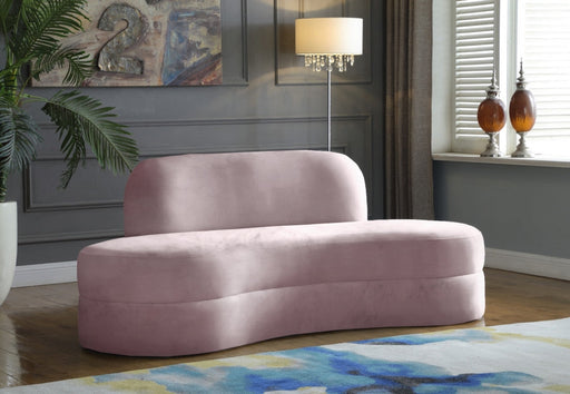 Mitzy Pink Velvet Sofa - 606Pink-S - Vega Furniture