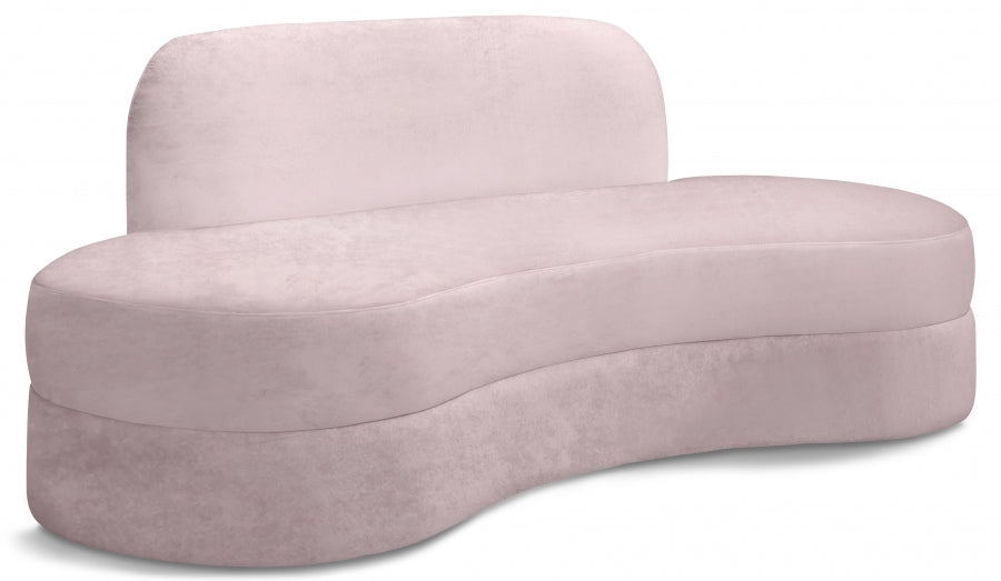 Mitzy Pink Velvet Sofa - 606Pink-S - Vega Furniture