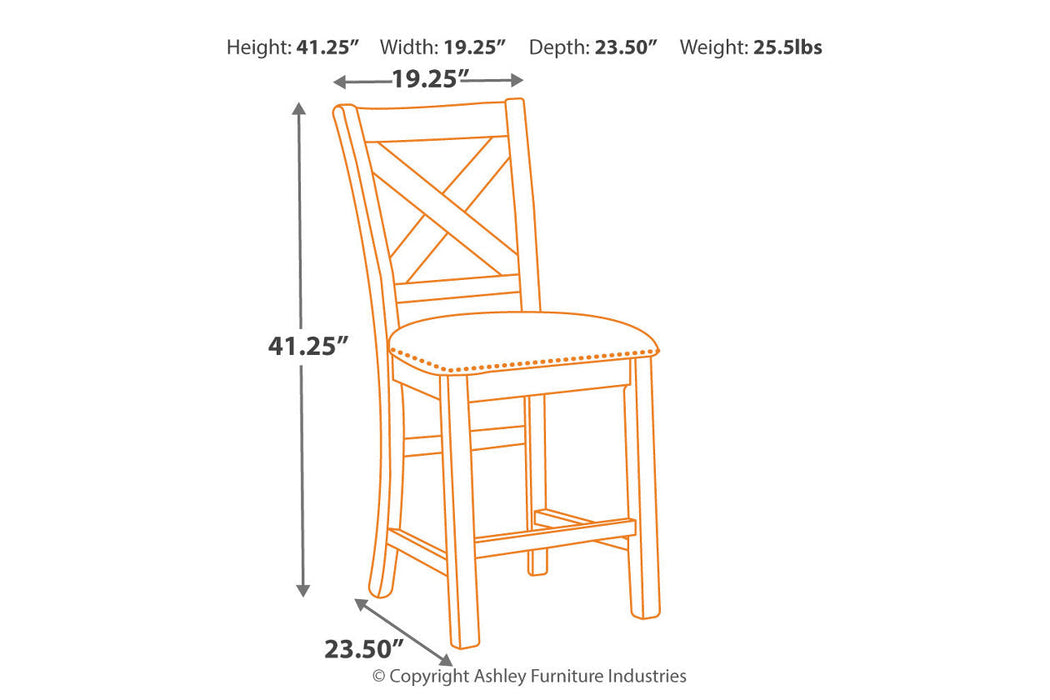 Moriville Beige Counter Height Chairs, Set of 2 - D631-124 - Vega Furniture