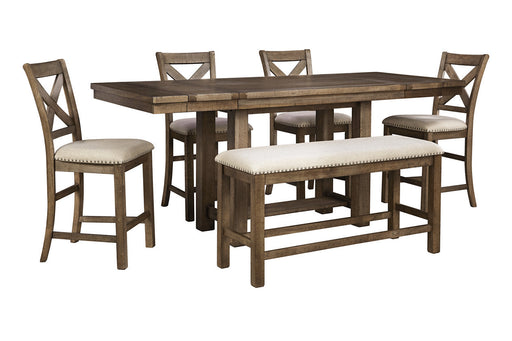 Moriville Grayish Brown Counter Height Dining Extension Table - D631-32 - Vega Furniture