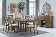 Moriville Grayish Brown Extendable Dining Set - SET | D631-45 | D631-01(2) | D631-00 - Vega Furniture