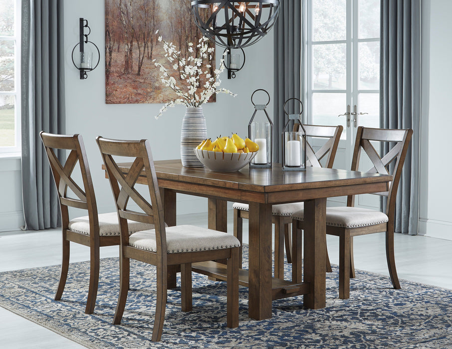 Moriville Grayish Brown Extendable Dining Set - SET | D631-45 | D631-01(2) | D631-00 - Vega Furniture