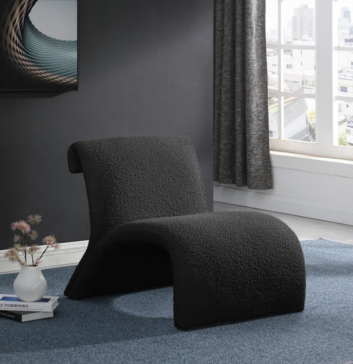 Mulberry Black Boucle Fabric Accent Chair - 483Black - Vega Furniture
