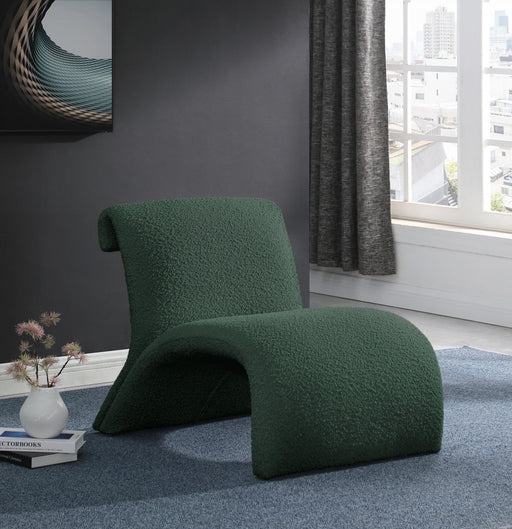 Mulberry Green Boucle Fabric Accent Chair - 483Green - Vega Furniture