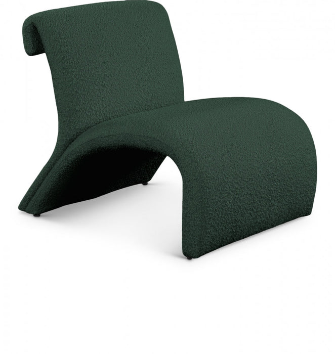 Mulberry Green Boucle Fabric Accent Chair - 483Green - Vega Furniture