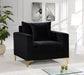 Naomi Black Velvet Chair - 633Black-C - Vega Furniture