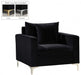 Naomi Black Velvet Chair - 633Black-C - Vega Furniture