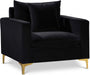 Naomi Black Velvet Chair - 633Black-C - Vega Furniture