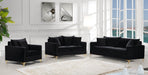 Naomi Black Velvet Chair - 633Black-C - Vega Furniture