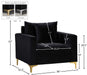 Naomi Black Velvet Chair - 633Black-C - Vega Furniture