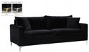 Naomi Black Velvet Sofa - 633Black-S - Vega Furniture