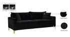 Naomi Black Velvet Sofa - 633Black-S - Vega Furniture