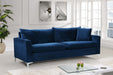 Naomi Blue Velvet Sofa - 633Navy-S - Vega Furniture