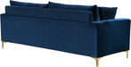 Naomi Blue Velvet Sofa - 633Navy-S - Vega Furniture