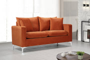 Naomi Cognac Velvet Loveseat - 633Cognac-L - Vega Furniture