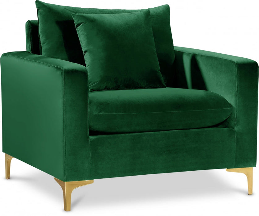 Naomi Green Velvet Chair - 633Green-C - Vega Furniture