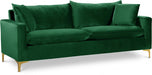 Naomi Green Velvet Sofa - 633Green-S - Vega Furniture