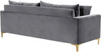 Naomi Grey Velvet Sofa - 633Grey-S - Vega Furniture