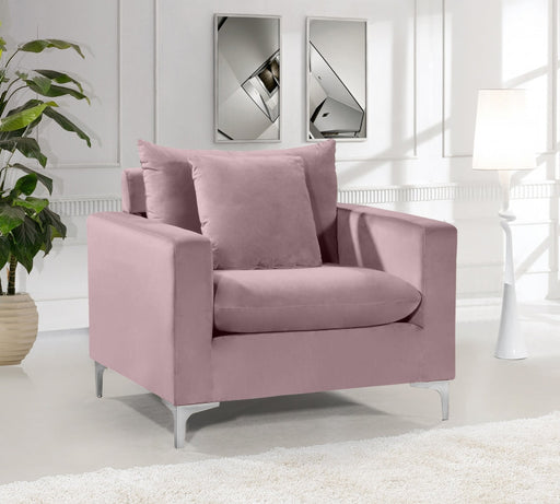 Naomi Pink Velvet Chair - 633Pink-C - Vega Furniture